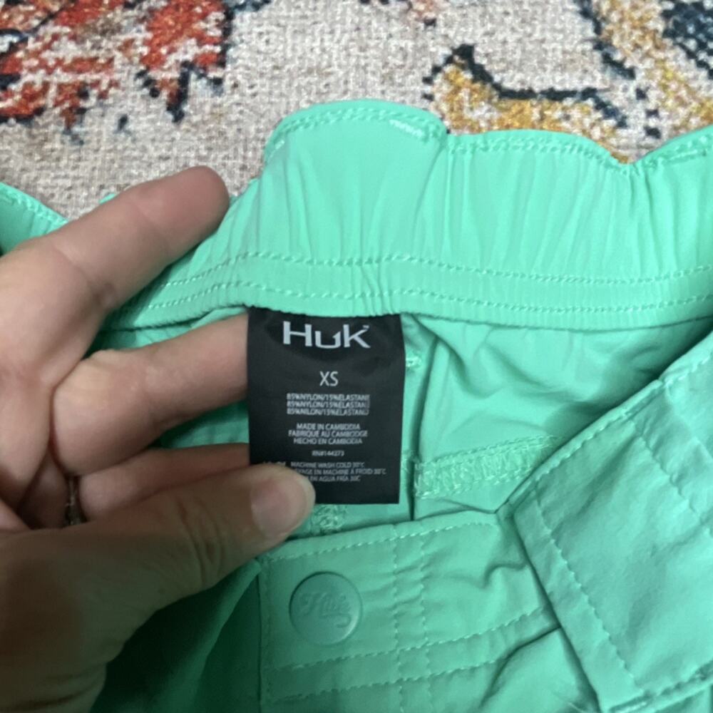 Huk Women's Performance Fishing Shorts Mint Green Aqua Size XS - Picture 3 of 7